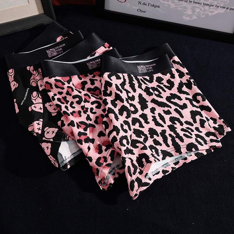 Wild Men's Men's Underwear Men's Pattern Pure Cotton Breathable Boxers Personalized Trendy Fashion Printed Boxer Shorts