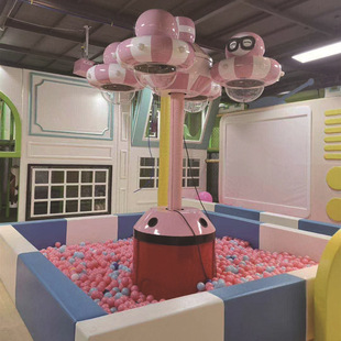 Shopping mall children's paradise ball sprinkler playground equipment indoor ball castle ball waterfall ball pouring device manufacturer naughty castle