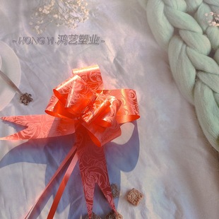 Wedding Supplies Wholesale Heart-Shaped Plastic Hand-Held Flower Bow Decoration Wedding Room Wedding Ribbon Party Gathering
