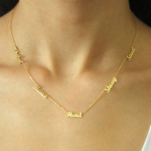 Trendy Custom Multiple Names Necklace Mama Personalized Stainless Steel