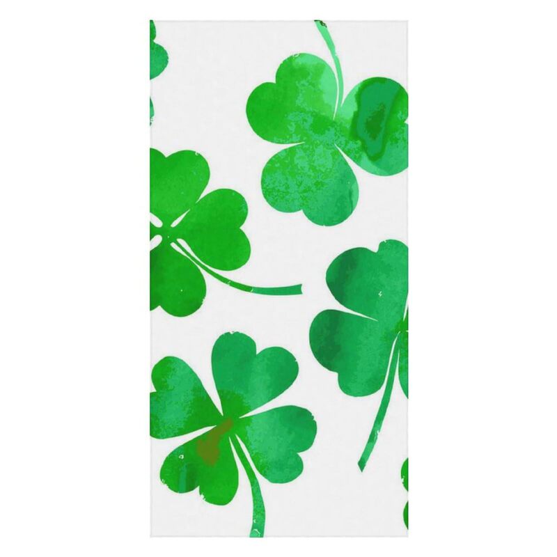 Large Lightweight Compact Beach Towel Men and Women Hotel Towel with St. Patrick's Day Four-leaf Clover Green Clover