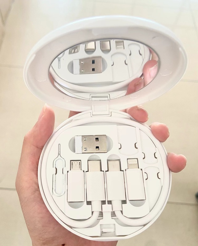 クロスボーダー工場卸売多機能データライン収納ボックス60WPD急速充電携帯電話スタンド旅行装着鏡付き|undefined