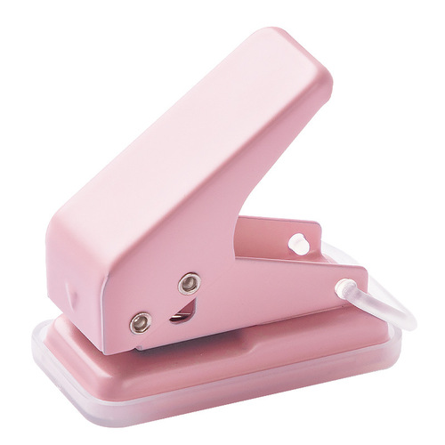 Morandi Mini Manual Single Hole Punch Ring Cute Learning Handmade Account Special A4 Paper Card Supplies