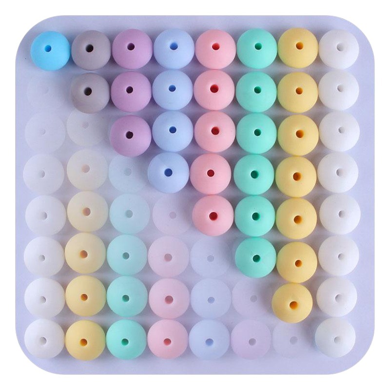 Cuentas de silicona Abacus perlas espaciador creativo DIY calmante bebé mordedor collar chupete cadena pulsera accesorios de la joyería