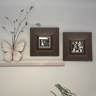 New Chinese Style Solid Wood Oil Painting Frame, Simple Photo Frame, Decorative Print, Ink Painting, Framed Frame, Self-Assembled Empty Frame, Wall Hanging