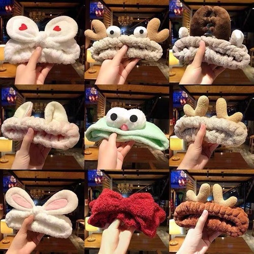 Women's Face Washing Hair Tying Gadget Children's Hairband Elastic Hair Tying Band Wide Edge for Applying Face Masks Headgear Men's Washing Toothbrush Headband