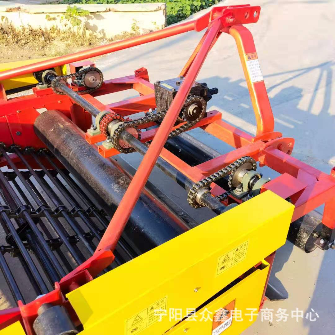 大马力拖拉机带动花生麦冬草收获机现代化花生收获机