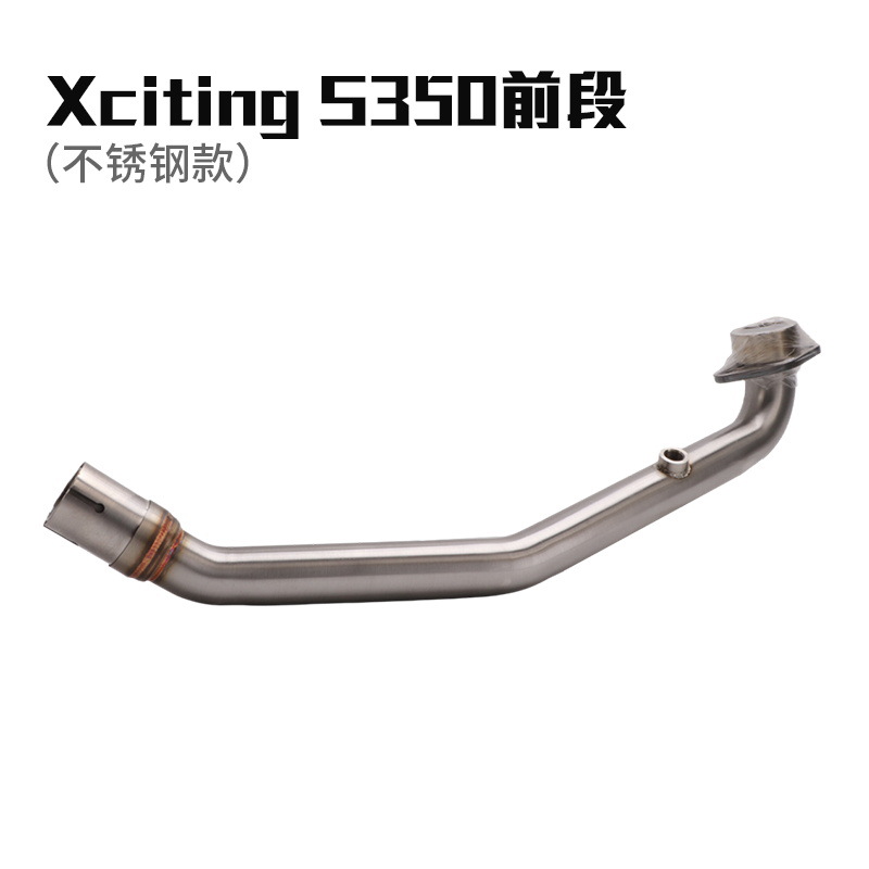 Adecuado para motocicleta Guangyang Xcitando S350 tubo de escape modificado sección completa S350 sección media de acero inoxidable sección de la cola
