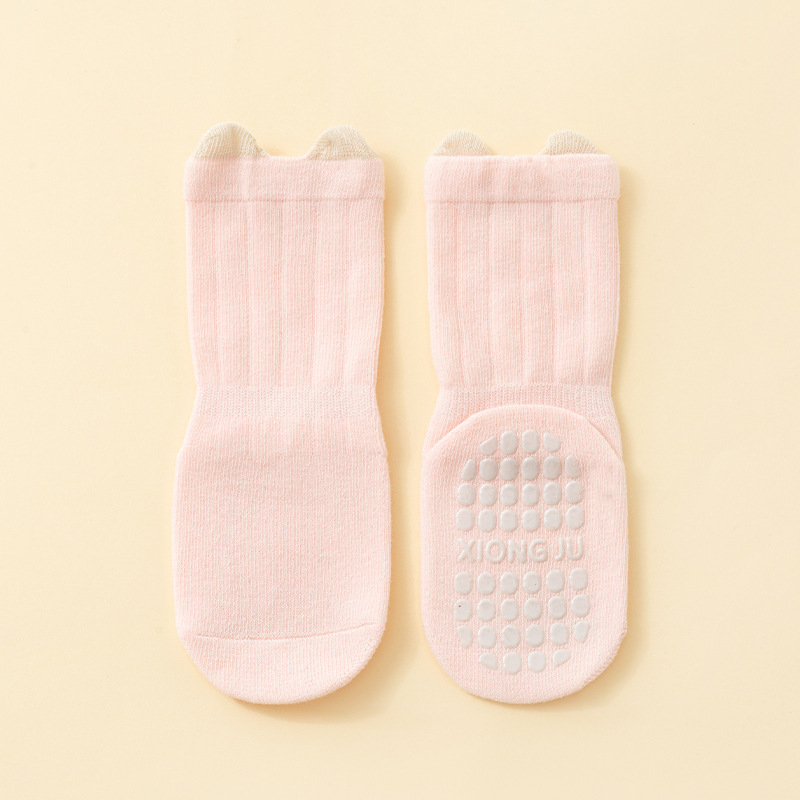 Nuevos calcetines de primavera y otoño para bebés de algodón de clase A para hombres y mujeres de 0 - 1 años de mediano antideslizante calcetines de piso al por mayor