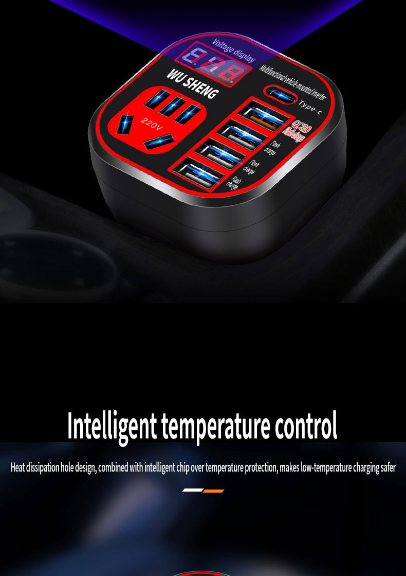 Car Truck 12V/24V to 220V multi-function car Inverter converter mobile phone socket charger