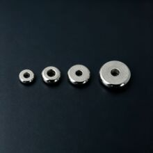 不锈钢隔片扁珠车轮片珍珠手串隔珠 diy饰品配件定位珠面包圈垫片