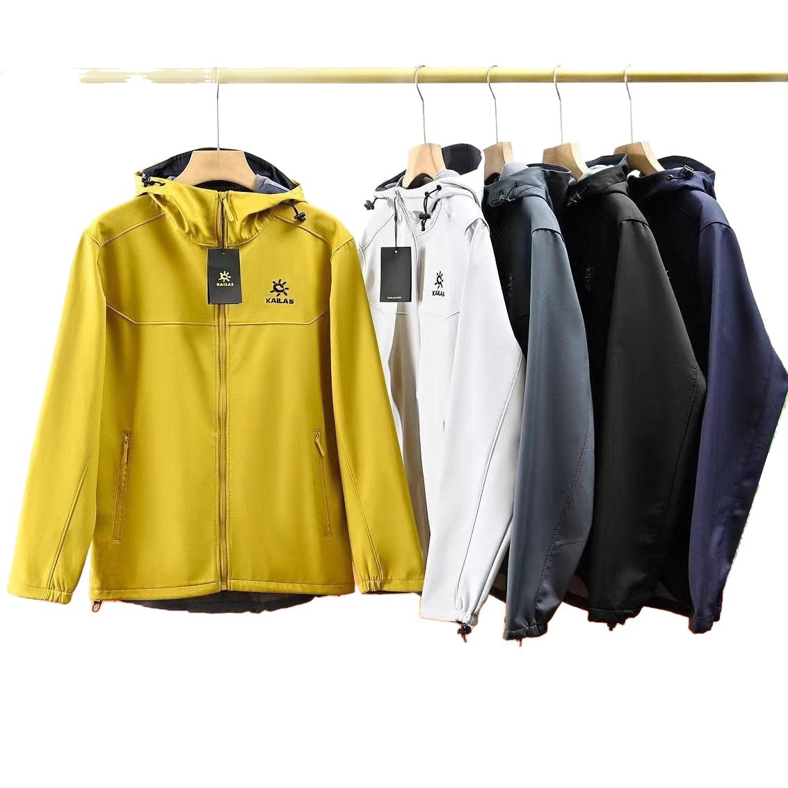KAILAS Nouvelle veste softshell automnale brodée à capuche, style décontracté, unisexe, pour couple_voghion.com