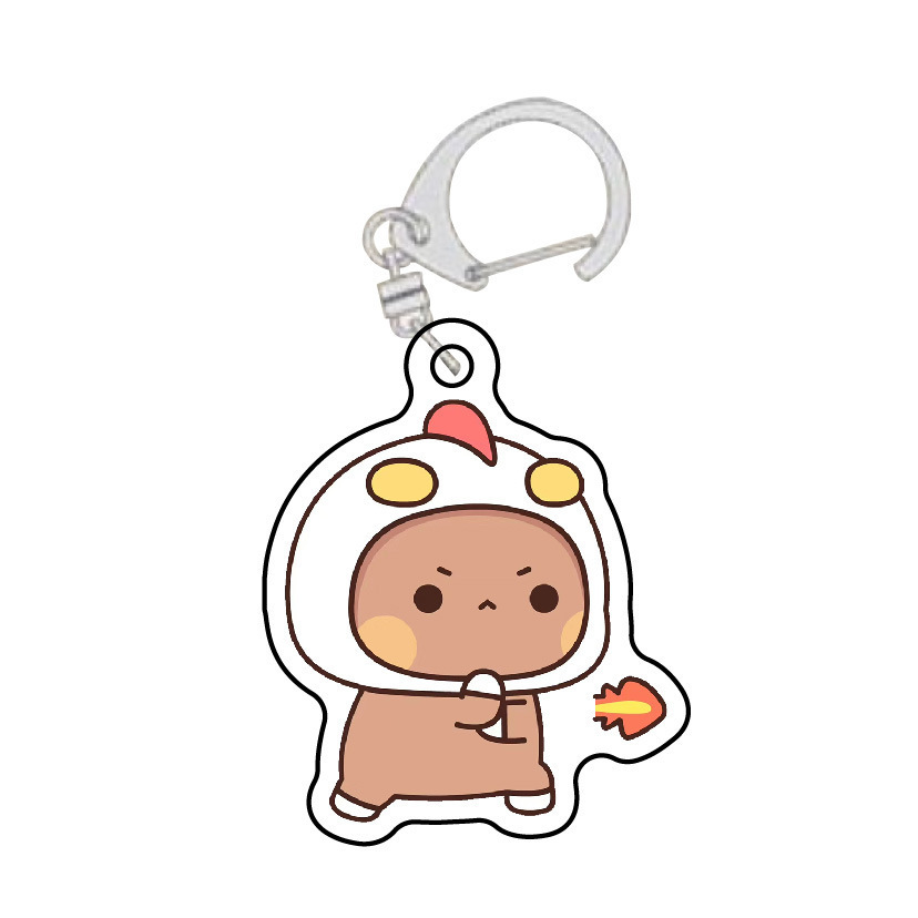 Cute pequeño dos tecidos de tela un dos colgantes acrílicos estudiantes caricaturas personales mochila colgar decoración personalizada image 17