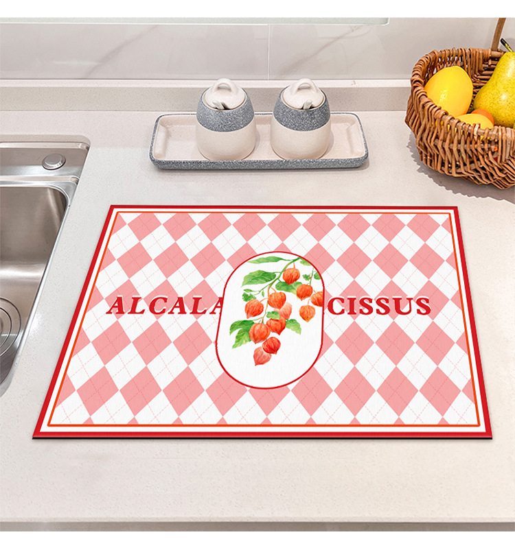 硅藻泥地垫,吸水垫,沥水垫,清新地垫