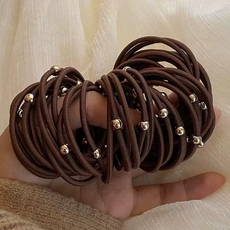 Elastic sports rostometer for gym, ponytail, durable hair rope, harmless hair accessory, no hair damage