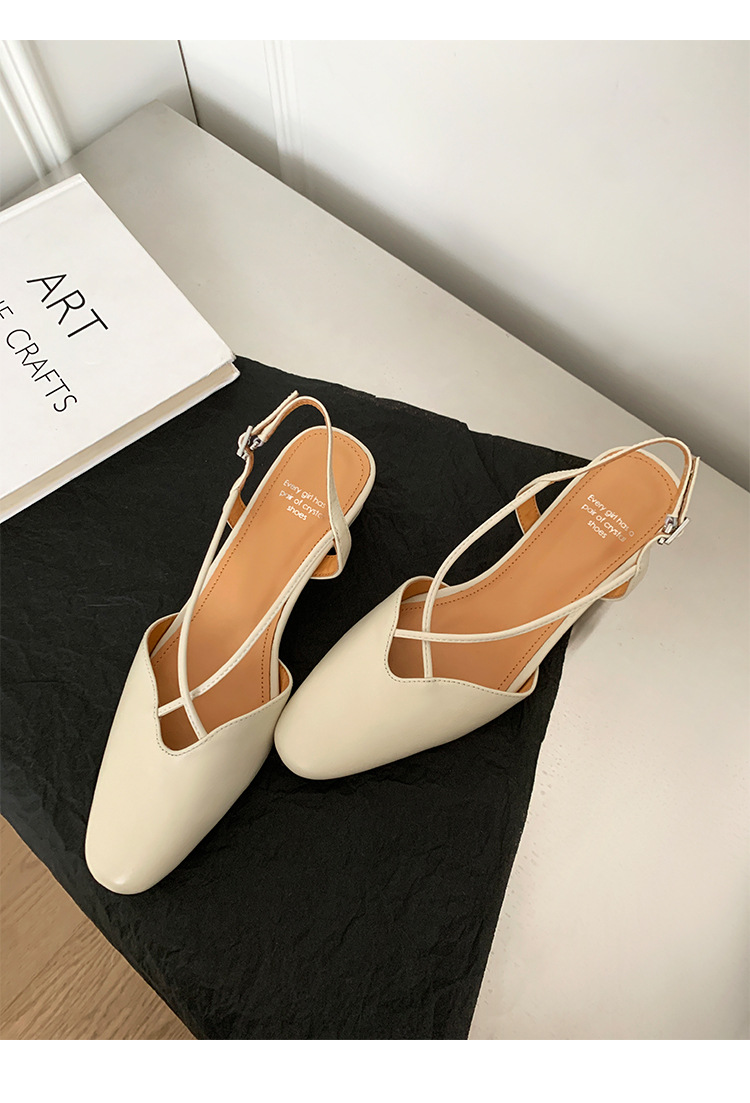 Sandal nữ quai ngang mũi trùm gót vuông 5 cm phong cách Hàn Quốc — đen chi tiết 33