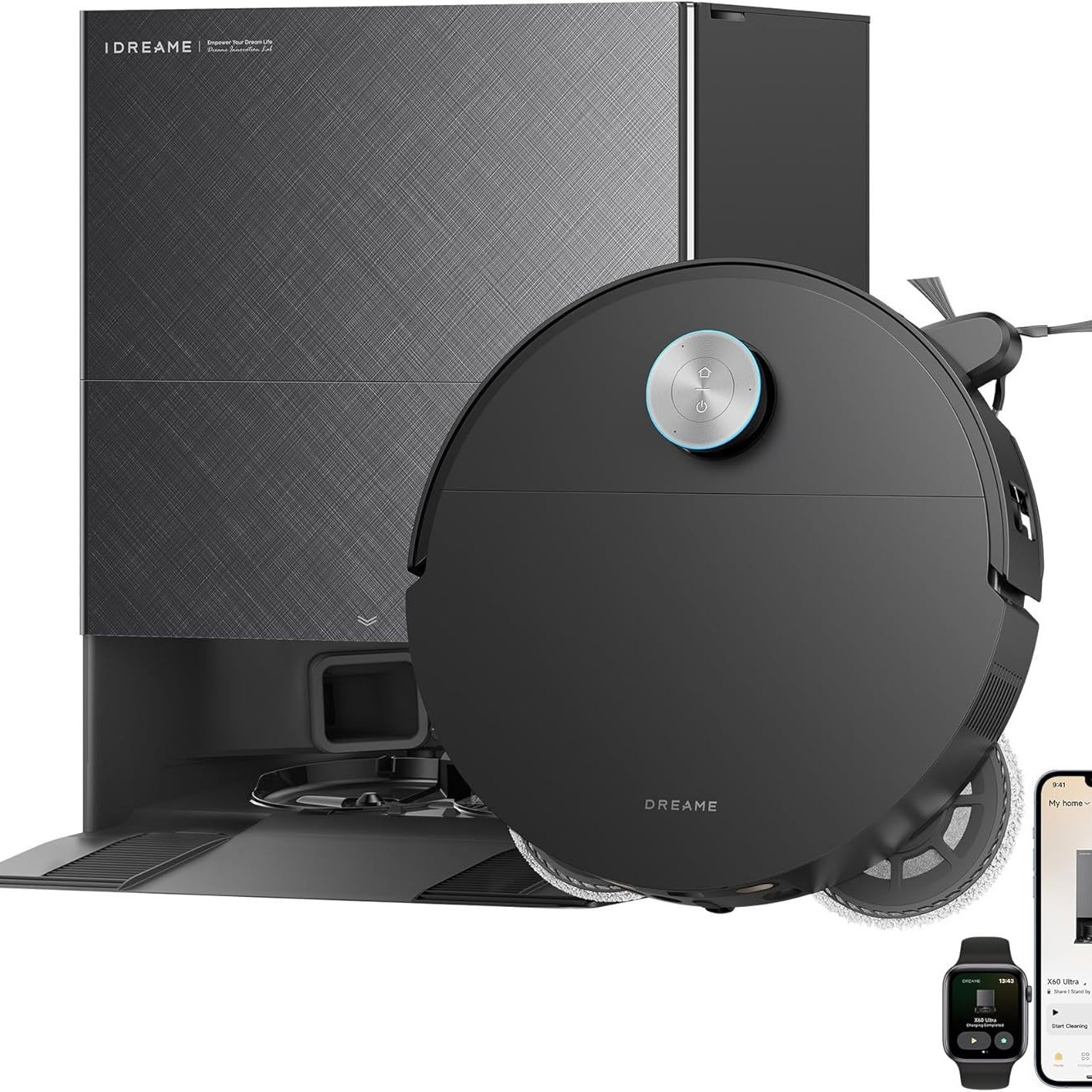 X60 Ultra Robot 35,000 Pa Suction Power Ultra-Thin Robot Vacuum Cleaner 3.13inch