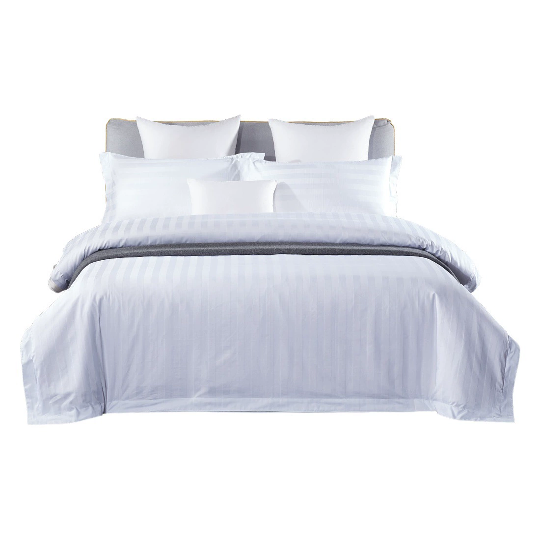 Хлопок постельное белье Отель B & B 4 комплекта из цельного хлопка простой атласный простыни одеяло наволочка