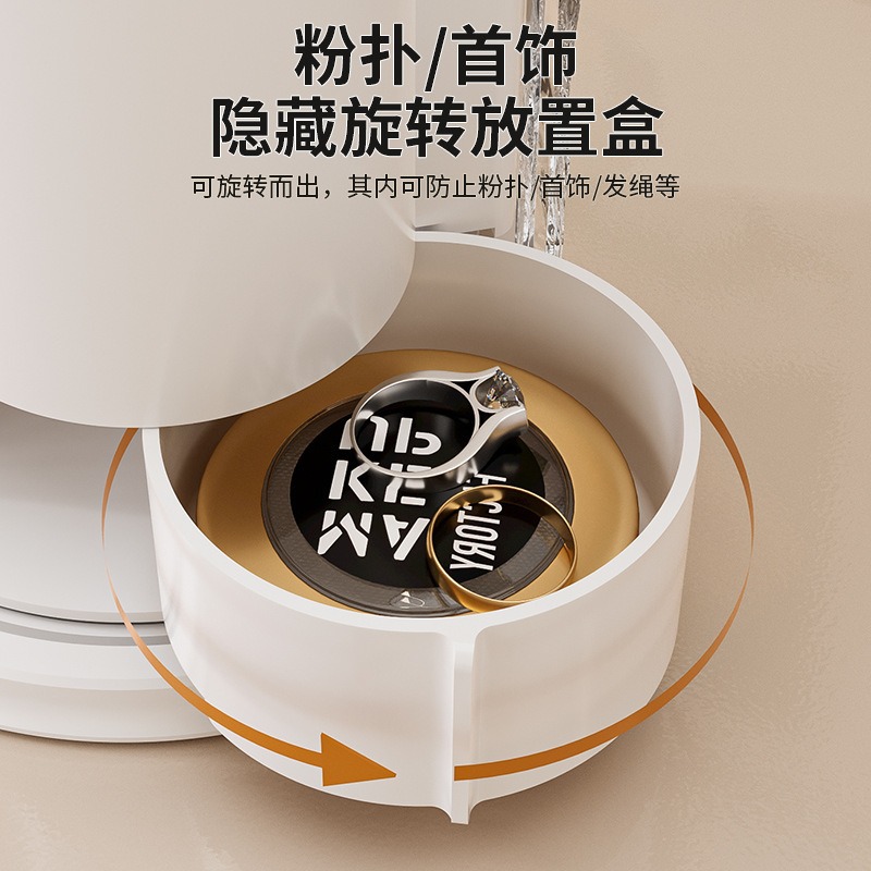 Tubo de almacenamiento de pinceles de maquillaje giratorio a prueba de polvo, caja de almacenamiento de cosméticos de escritorio, tocador, portalápices, estante de lápiz labial