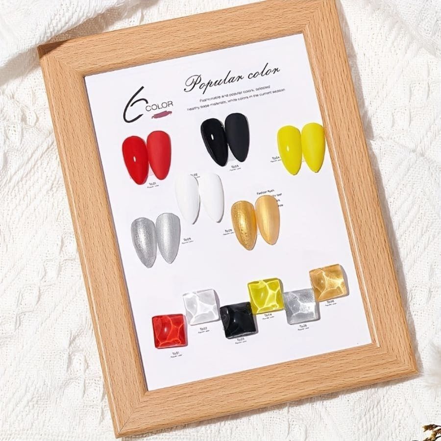 Fototerapia de uñas japonés enlatado de uñas pegamento pintura pegamento micro-tallado pegamento de uñas 6-color transfronterizo fábrica al por mayor