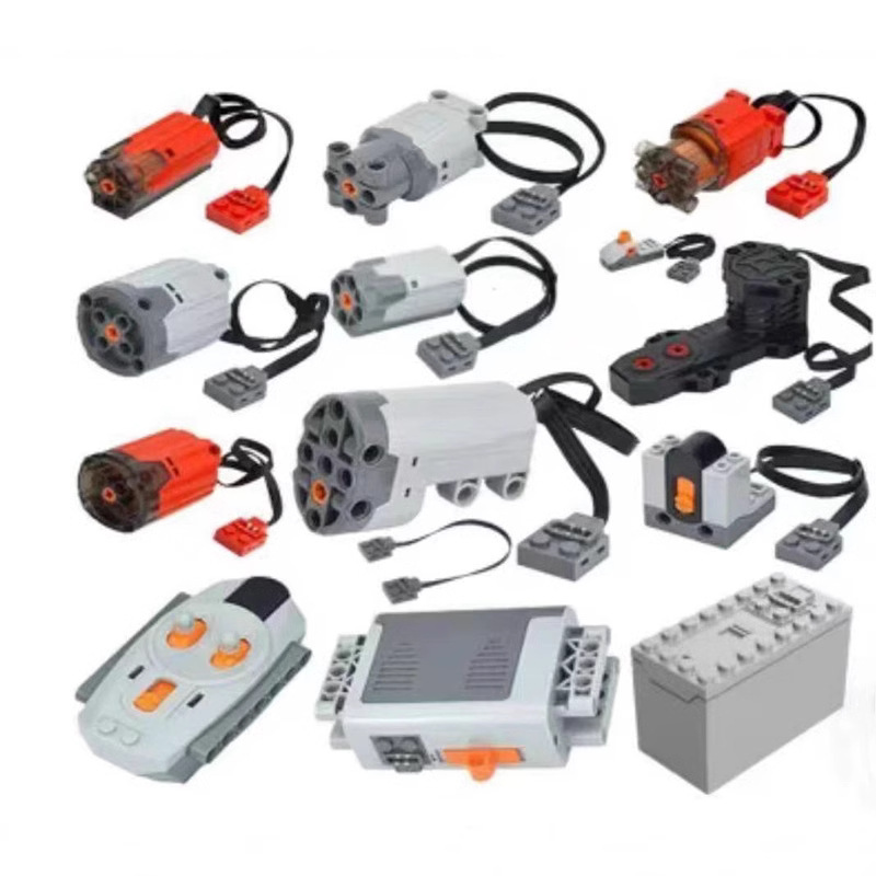 Compatible con bloques de construcción de partículas pequeñas de Lego, tecnología MOC, accesorios PF, bloques de construcción, grupo de potencia, conjunto de motores, ensamblaje