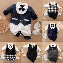 婴儿连体衣春秋款 外贸绅士宝宝衣服长袖嬰幼兒服饰baby clothes