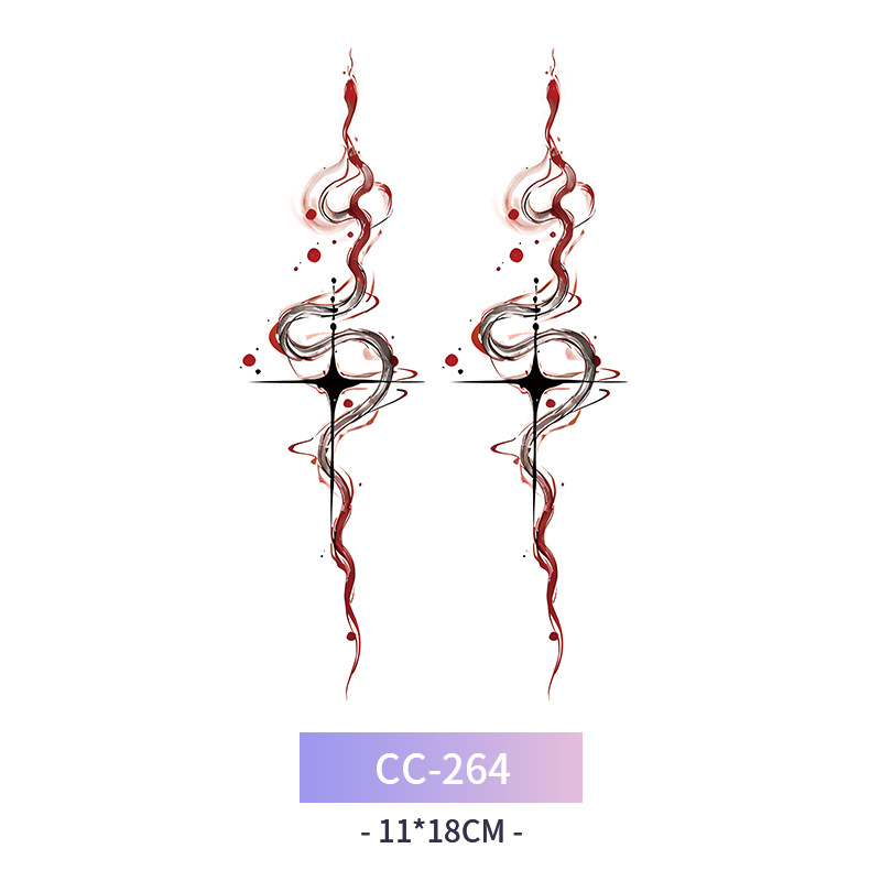 Transfronterizo en stock al por mayor de halloween colorido mariposa tatuaje pegatinas simulación sangrienta cicatriz pegatinas divertidas pegatinas impermeables