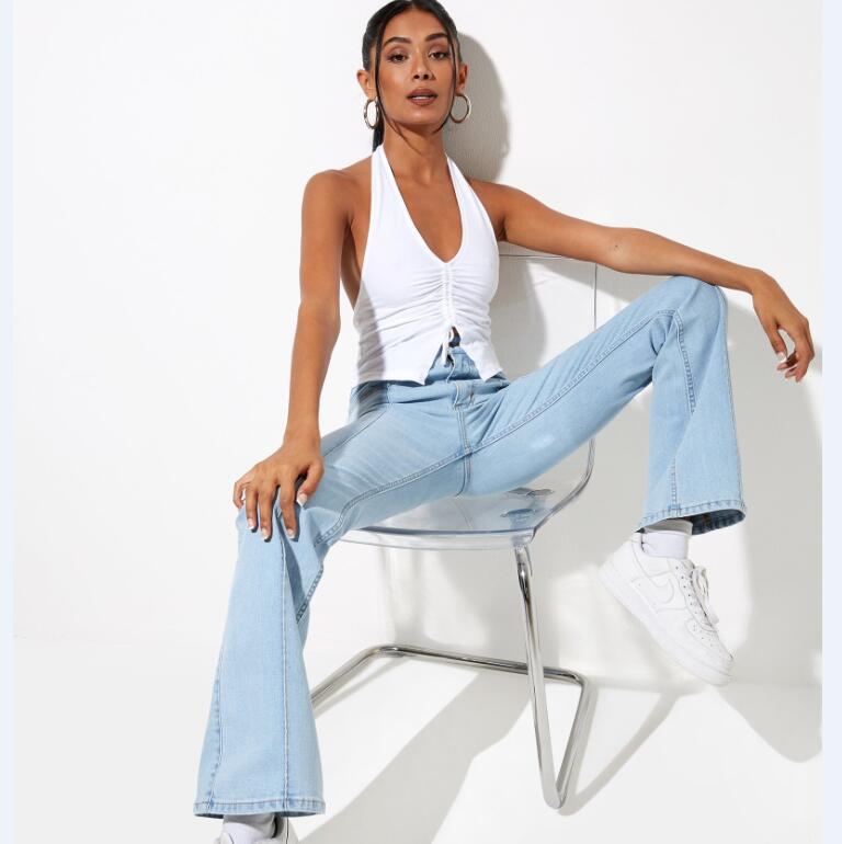 summer new fashion halter neck halter V-neck vest NSYF56868