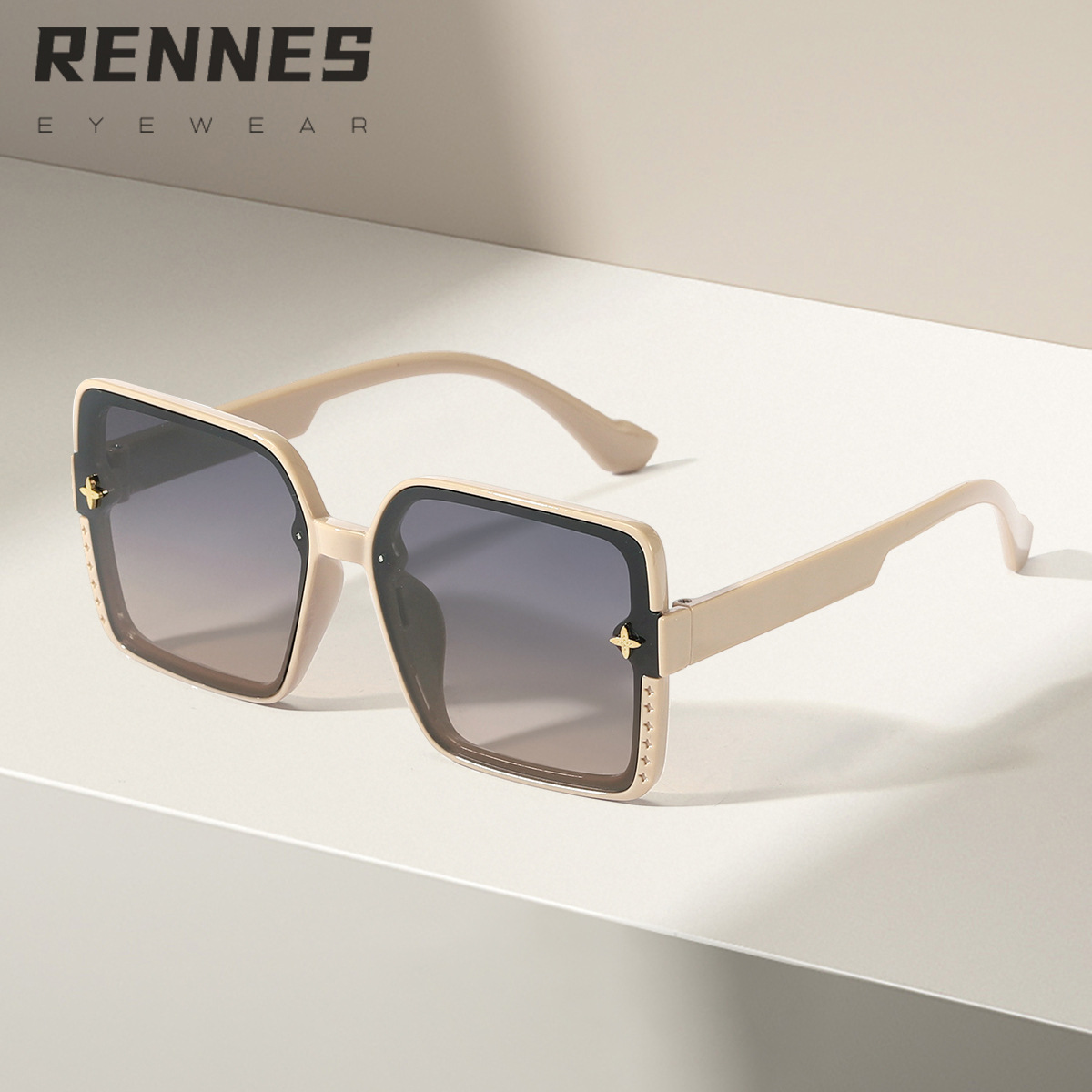 2024 nuevas gafas de sol de celebridades de Internet para mujer, el marco grande de verano es delgado y la cara es pequeña, las gafas de sol retro literarias de moda combinan con la tendencia
