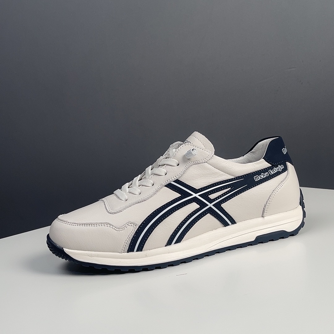 Genuine Leather Men's Shoes 2024 Winter New Forrest Gump Casual Shoes Korean Style Trendy All-match Top Layer Cowhide Sports Shoes for Men