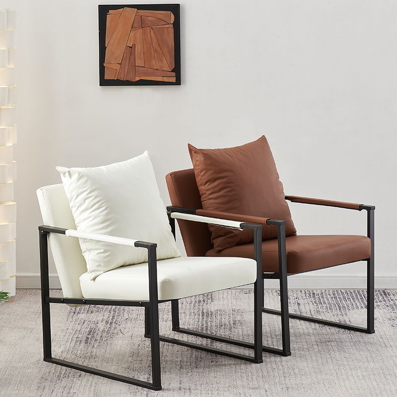 Nordic Single Sofa Chair, Lazy Sofa, Italian Light Luxury Iron Art, Simple Leisure Chair, Small Apartment Living Room Tiger Chair