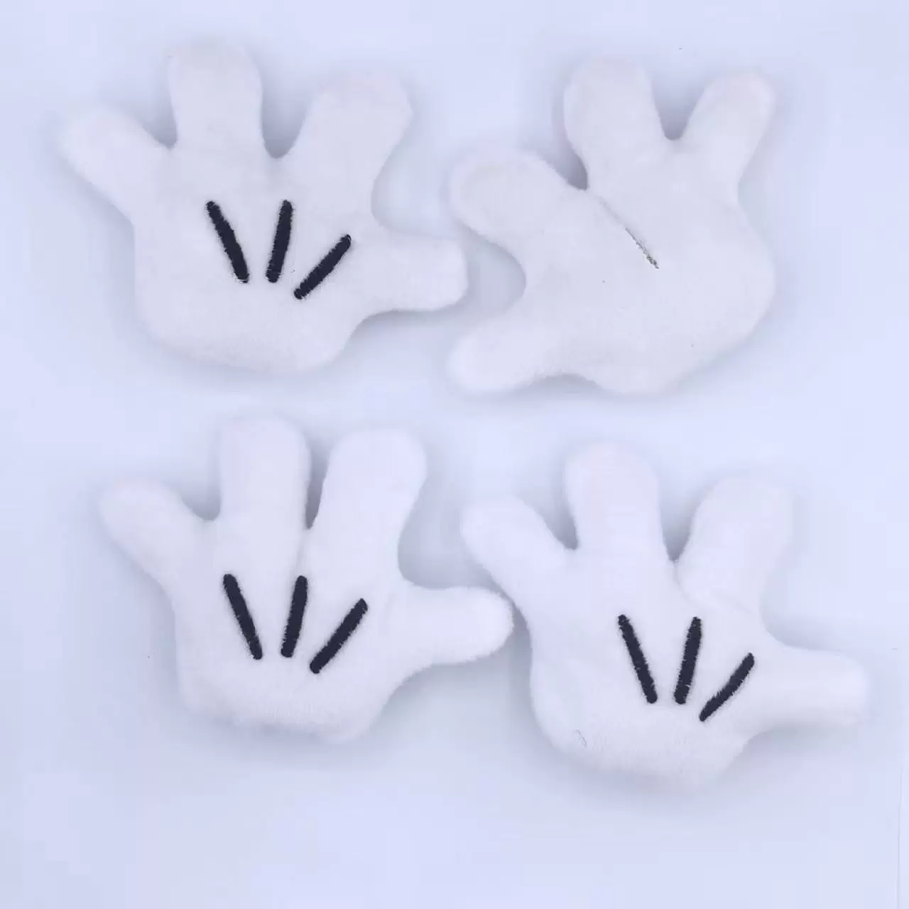 充棉白手套DIY手掌装饰配件毛绒胸针围巾包包服饰配件辅料玩偶仔