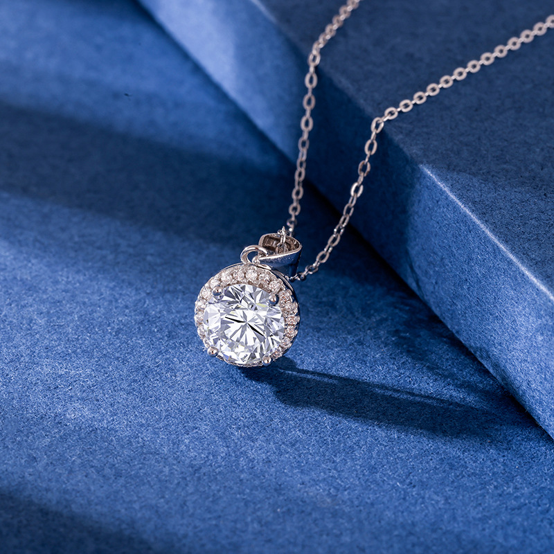 S925 plata esterlina moissanite collar de diamantes para las mujeres 2023 nueva moda verano clavícula cadena lujo nicho diseño colgante