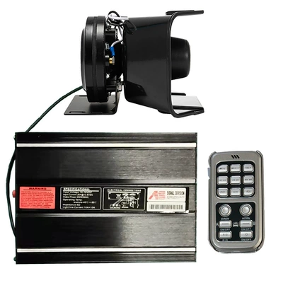Wireless alarm 300W car loudspeaker siren high-pitched horn modified speaker AS7200K + square mouth speaker (Car horn/tweeter) - as7200k-host-black-falcon-speaker-set-12v