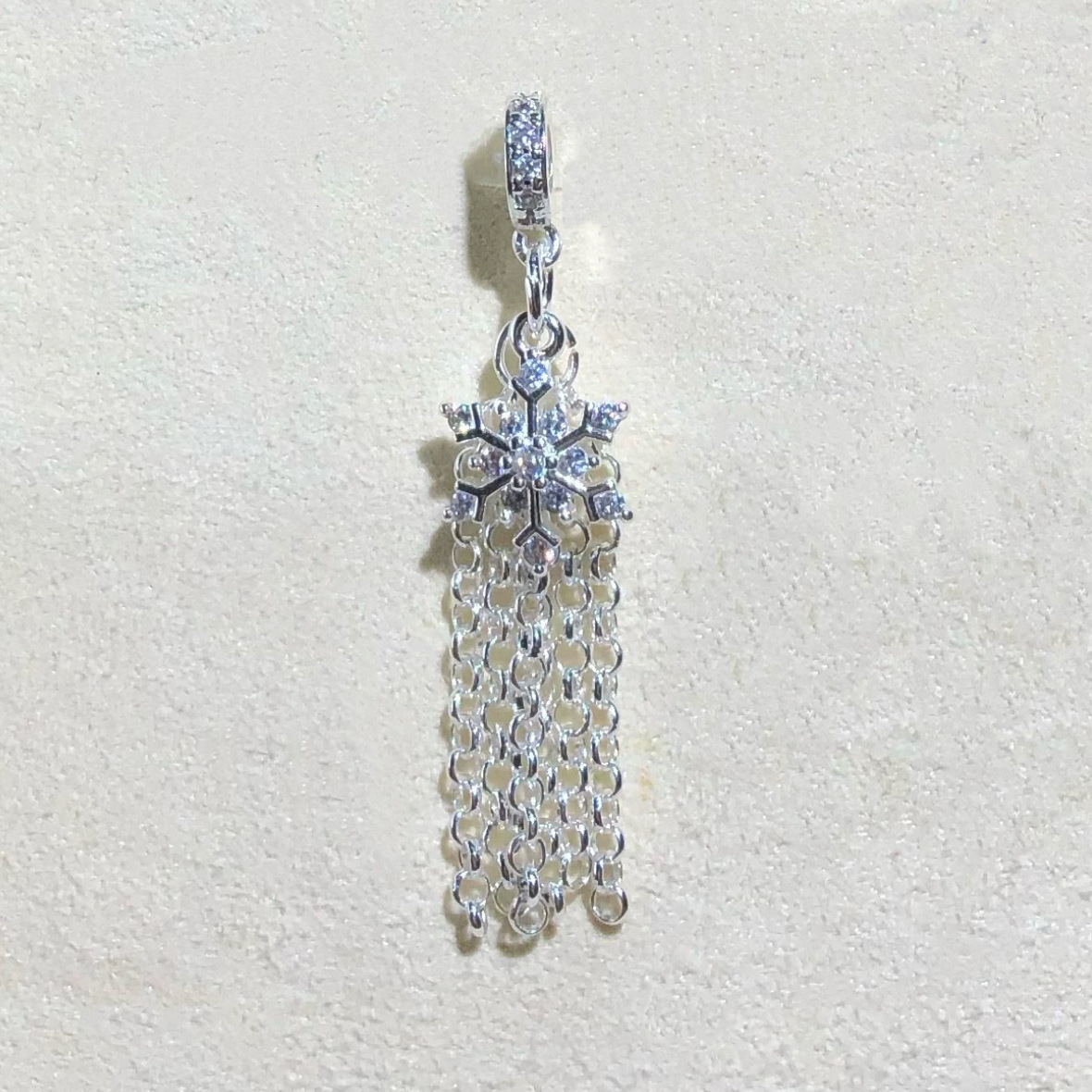 14K Gold-Plated Color-Preserving Crystal DIY Accessories Snowflake Bow Tassel Pendant Tassel Spacer Beads Bracelet Accessories