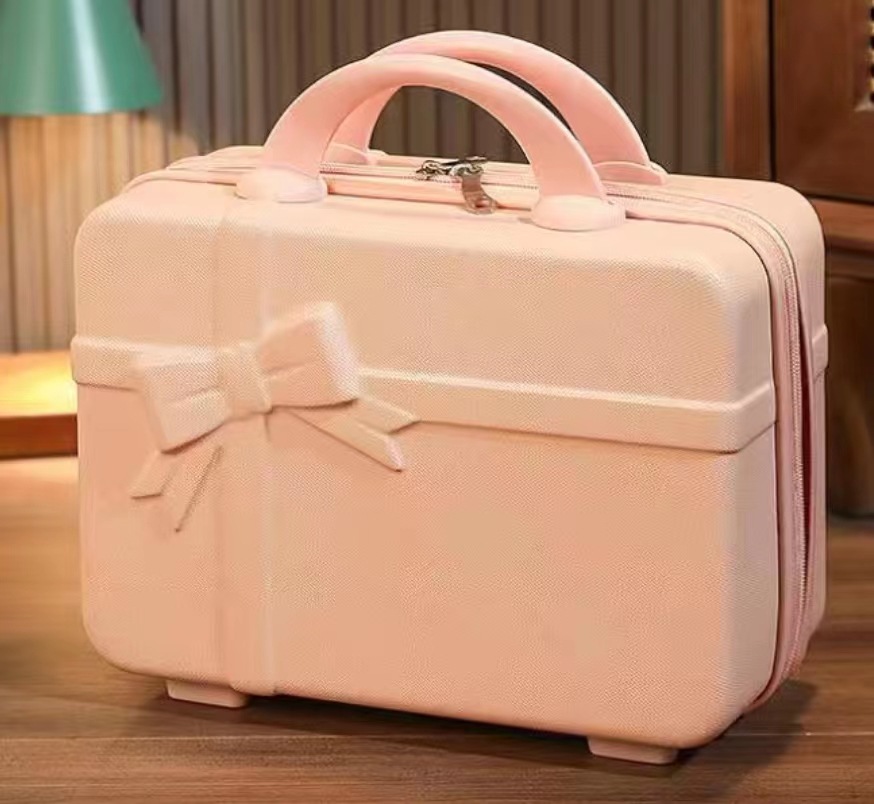 Nuevo arco caso de la maleta de equipaje caja de regalo de mano caja de cosméticos al por mayor