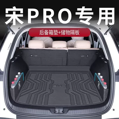 Trunk Mat — Pro Trunk Mat 25 Models - select-tpe-trunk-mat-partitions-on-both-sides-for-simple-storage-25-byd-song-prodmi