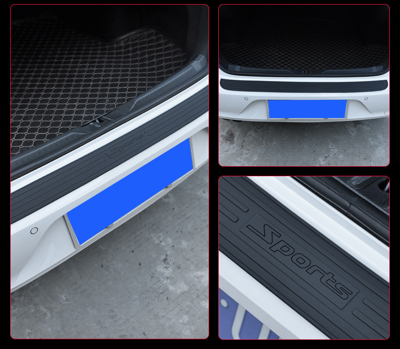 Car Trunk protective strip car anti-collision adhesive strip anti-scratch anti-scratch anti-step strip rear trunk protective sticker decoration