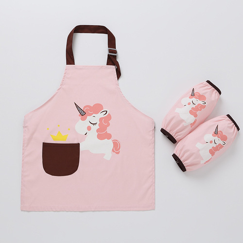 Children's painting smock baby waterproof bib reverse dressing kindergarten apron painting art sleeveless cartoon suit