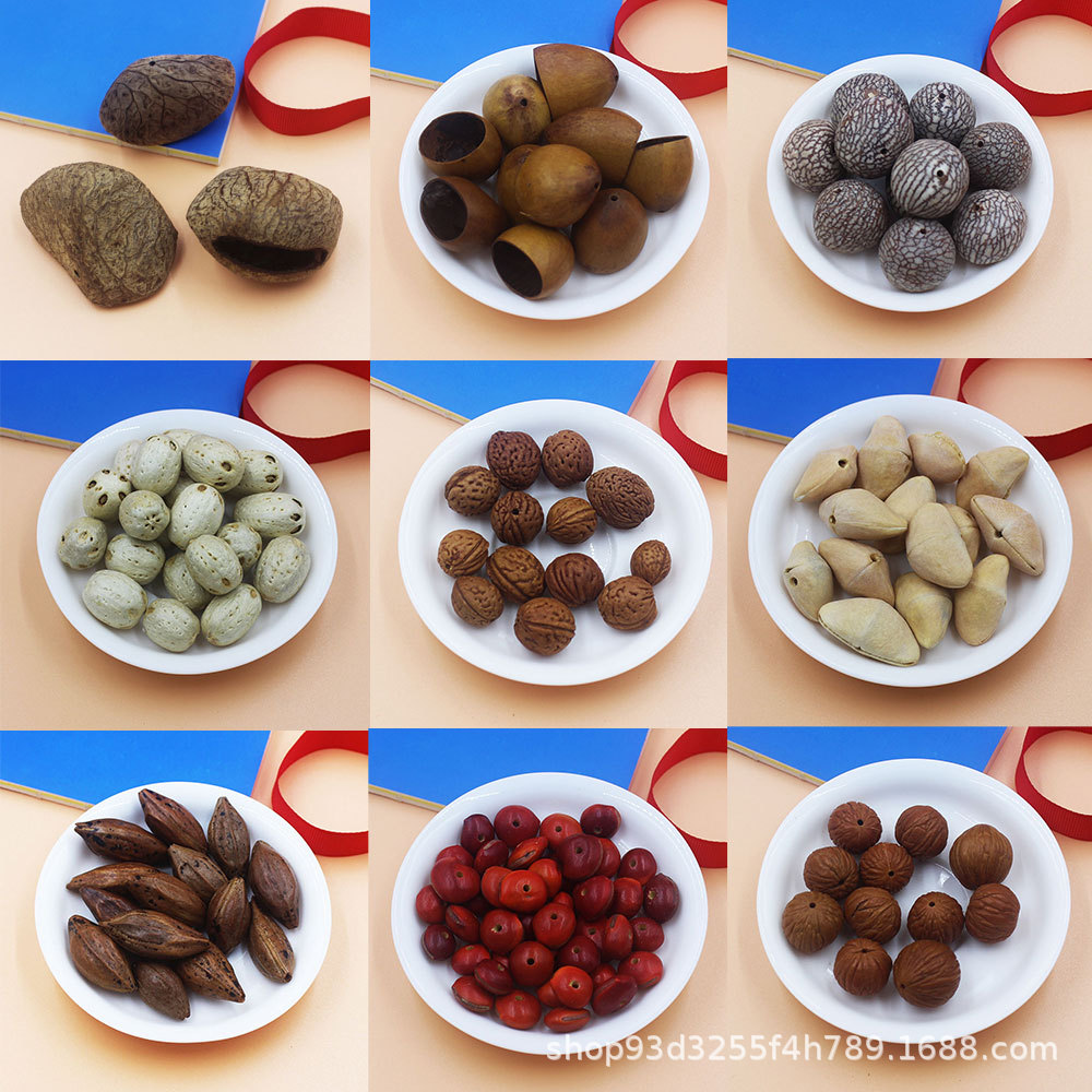 天然印尼果壳尼泊尔菩提子DIY手作摇铃材料包挂饰种子女项链配件