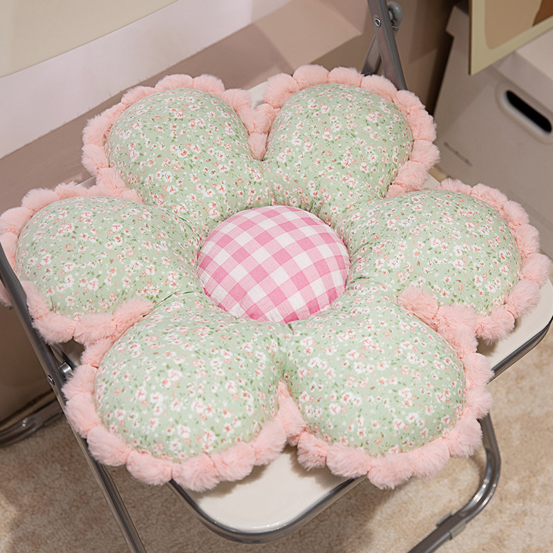 Cojín para Silla en Forma de Flor de Peluche Ergonomico para Oficina y Dormitorio image 6