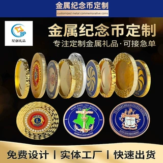 金属纪念币定制企业周年庆典活动金银铜币制作旅游礼品纪念章定做