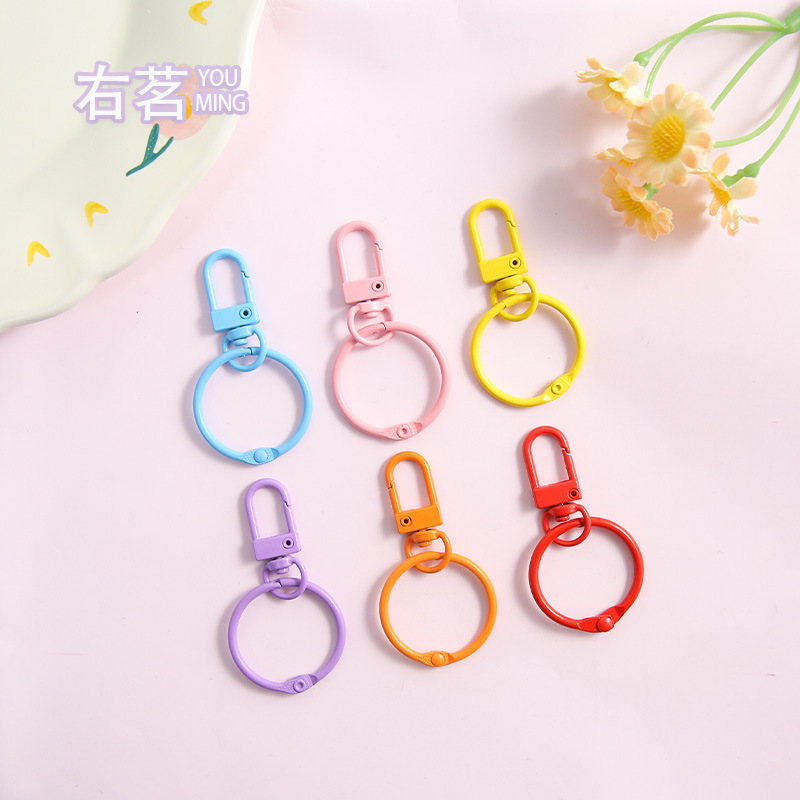 Macaron Color 3cm Card Ring Zinc Alloy Door Buckle Jewelry DIY Accessories Keychain Pendant Handmade Materials Wholesale Macaron Color 3cm Card Ring Zinc Alloy Door Buckle Jewelry DIY Accessories Keychain Pendant Handmade Materials Wholesale