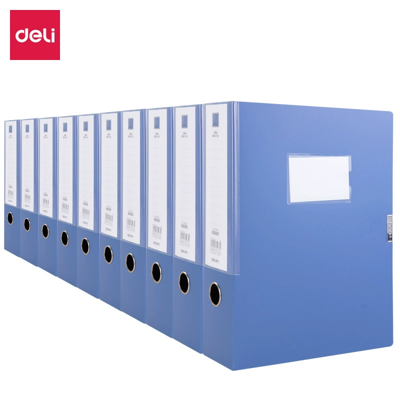 Deli A4 adhesive file box office supplies data box large -capacity test paper sorting file box accounting voucher box