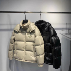 P普家25秋冬新款胸前三角标男女连帽羽绒服保暖外套九江羽绒服