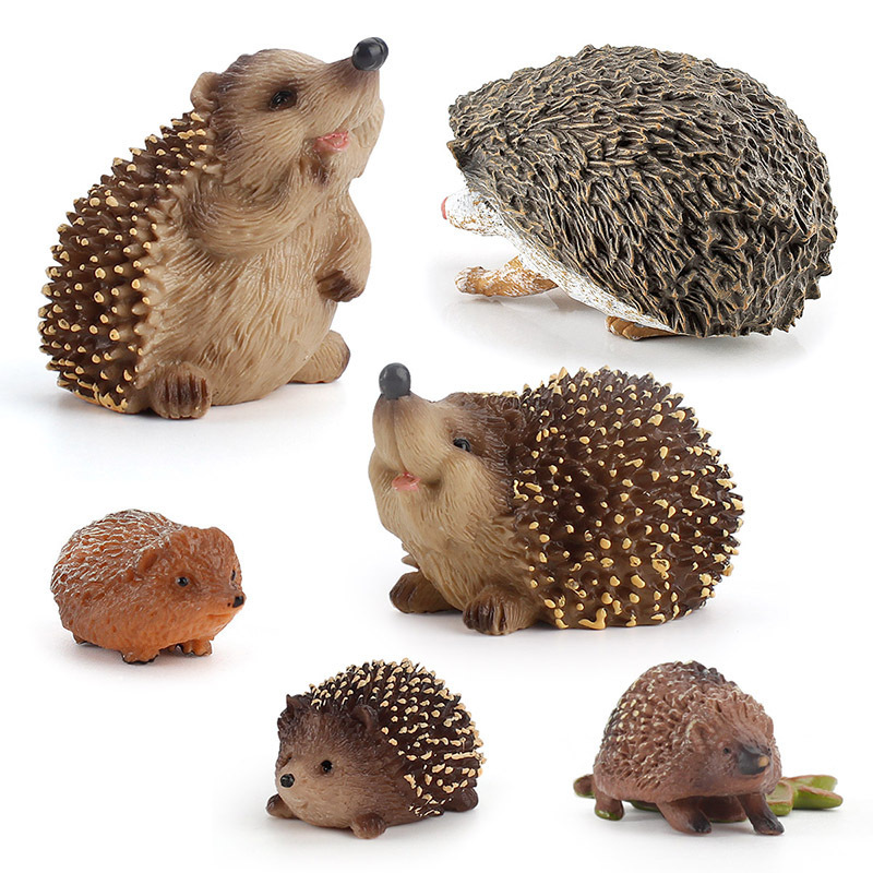 Exportación transfronteriza simulación bosque animal erizo serie modelo selva bebé erizo traje estático decoración juguete