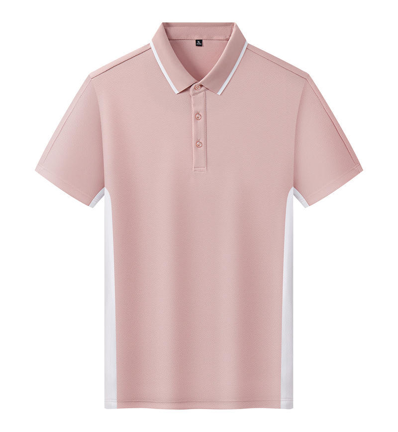 Camiseta POLO de solapa de alta gama transpirable casual de media manga nueva tendencia de verano para hombres de manga corta