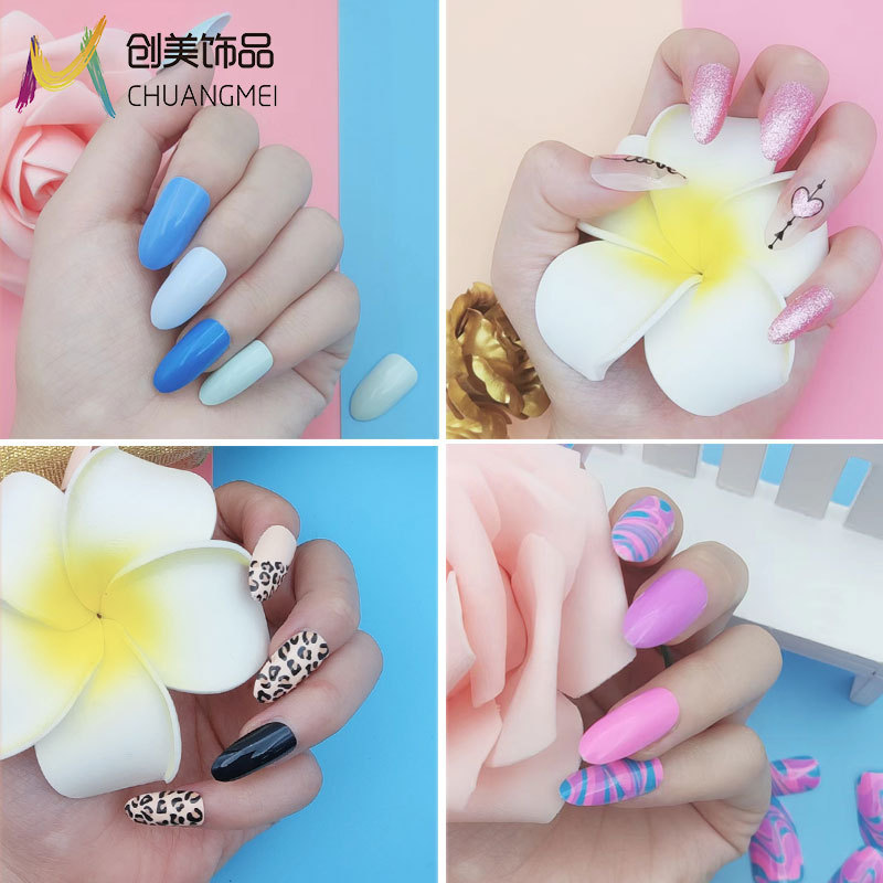 Wearable Manicure Patches, Long Removable Nail Patches, Finished Nail Patches, Adult Fake Nails, Can Be Customized According to Pictures