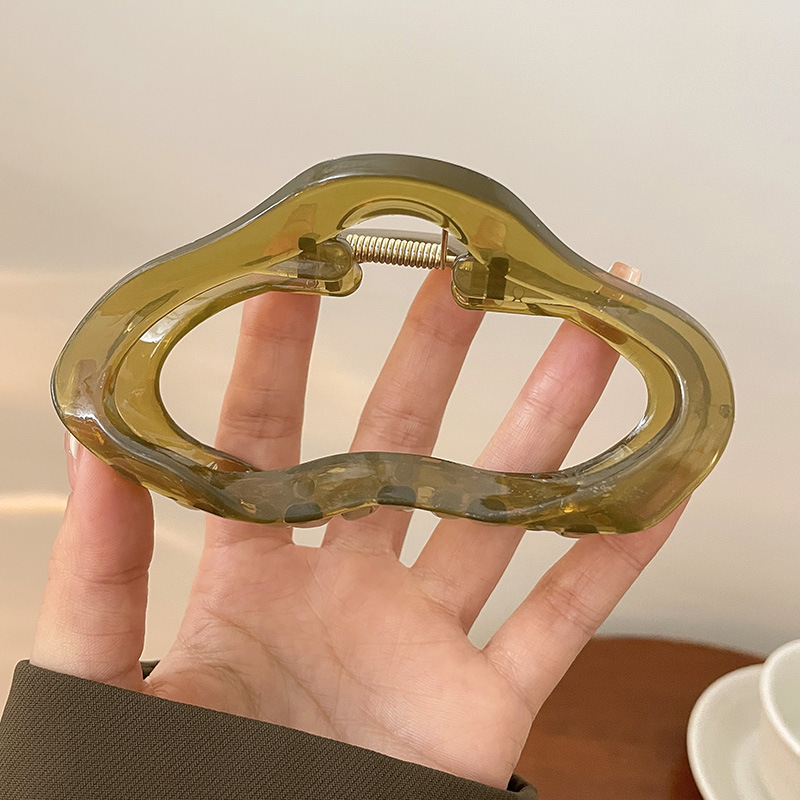 Gran clip de tiburón esmerilado acrílico simple horquilla tocado volumen gran horquilla de alto grado accesorios para el cabello al por mayor