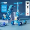 Folding blue rabbit + widened flash wheel + seat + light music